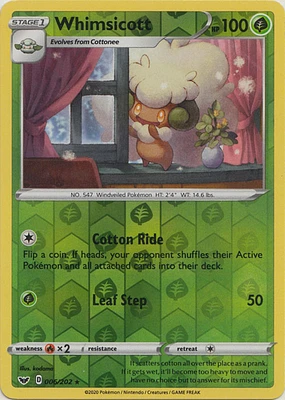 Whimsicott - 006/202 - Rare - Reverse Holo