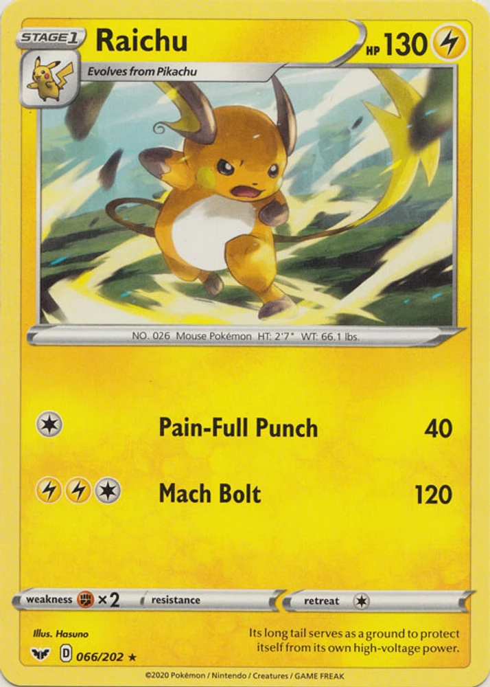 Raichu - 066/202 - Rare