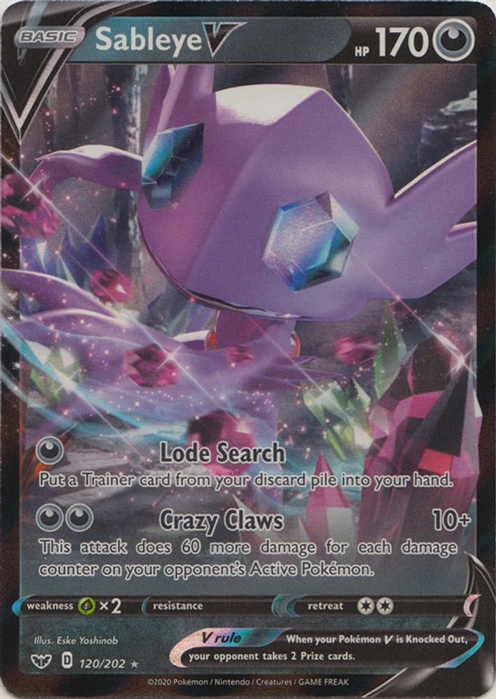 Sableye V - 120/202 - Ultra Rare