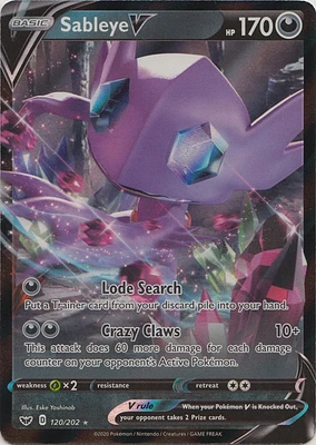 Sableye V - 120/202 - Ultra Rare