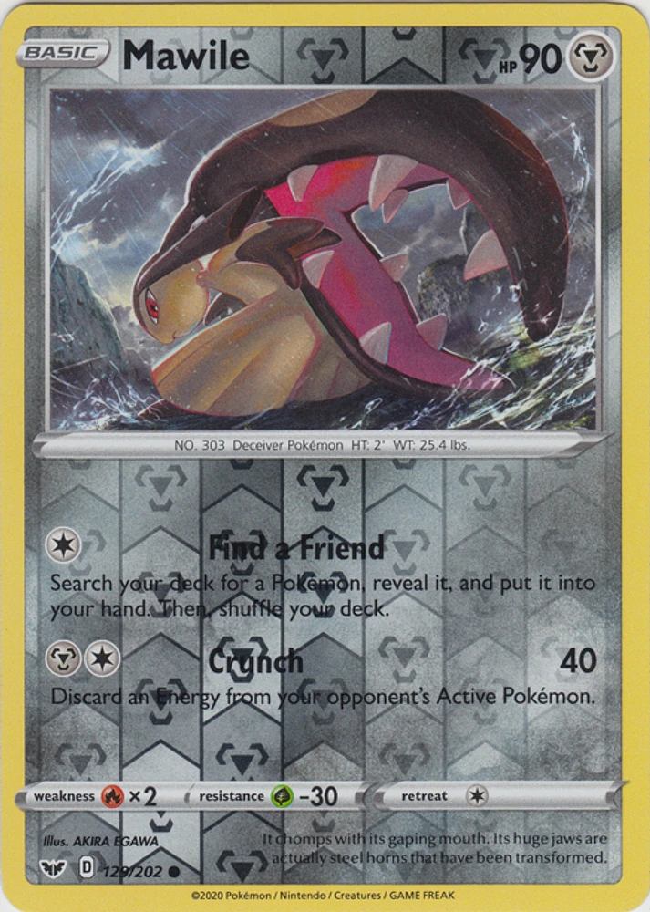 Mawile - 129/202 - Common - Reverse Holo