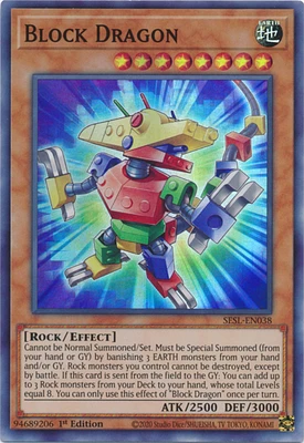 Block Dragon - SESL-EN038 - Super Rare - 1st Edition