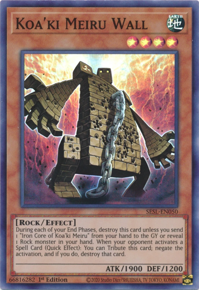 Koa'ki Meiru Wall - SESL-EN050 - Super Rare - 1st Edition