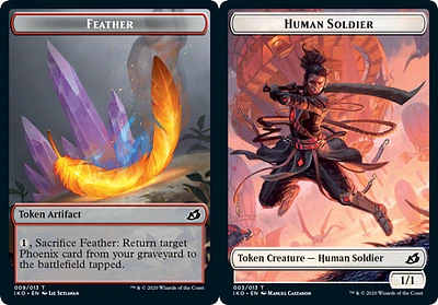 Feather Token // Human Soldier Token (003) - Foil