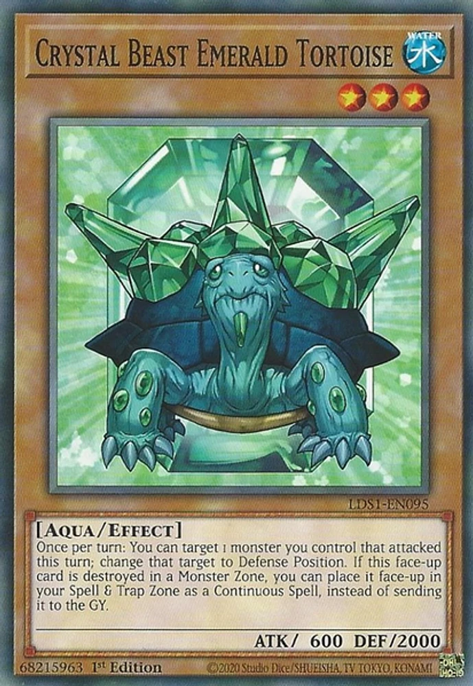 Crystal Beast Emerald Tortoise - LDS1-EN095 - Common - 1st Edition