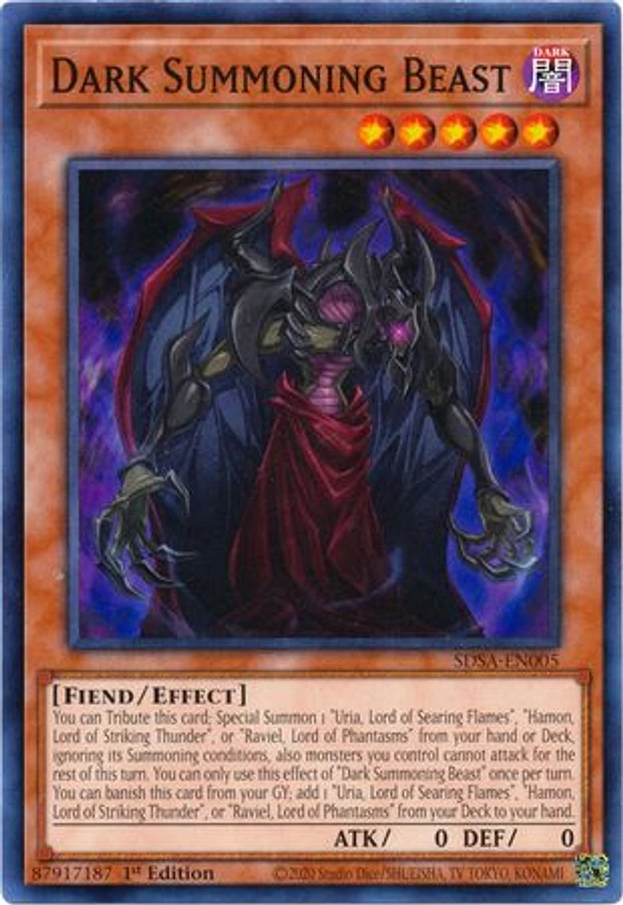 Dark Summoning Beast - SDSA-EN005 - Common - 1st Edition