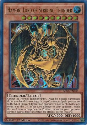 Hamon, Lord of Striking Thunder - SDSA-EN043 - Ultra Rare - 1st Edition