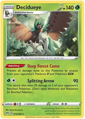 Decidueye - 013/189 Holo Rare