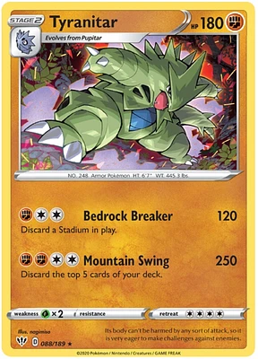 Tyranitar - 088/189 - Holo Rare