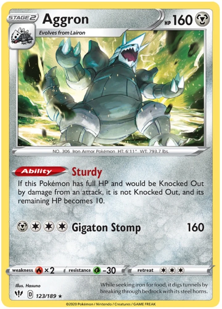 Aggron - 123/189 - Holo Rare