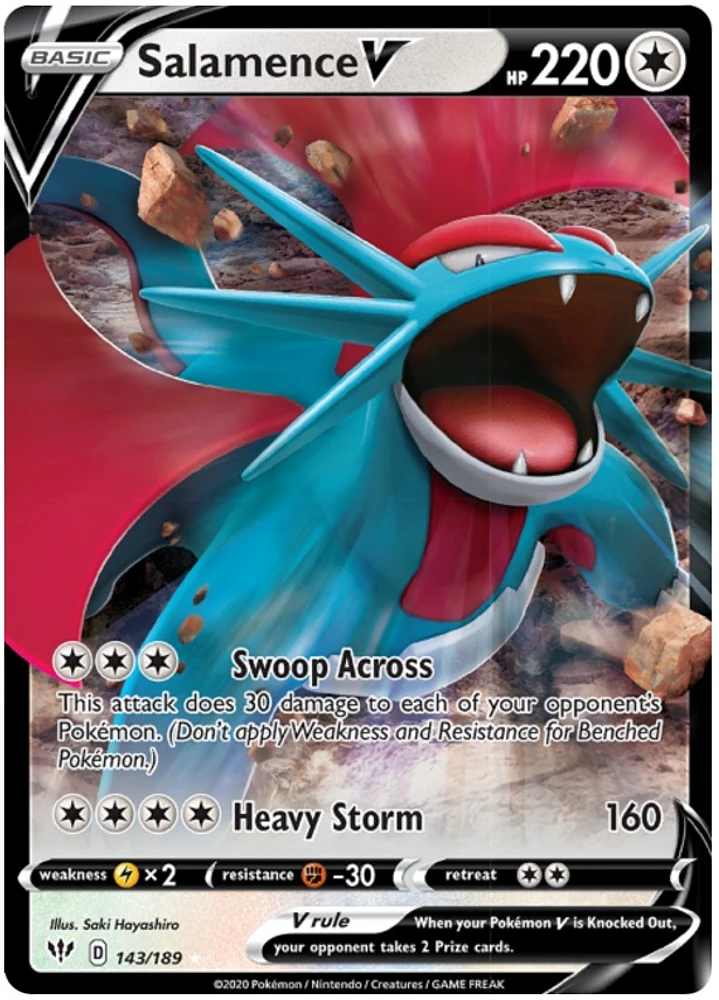 Salamence V - 143/189 - Ultra Rare