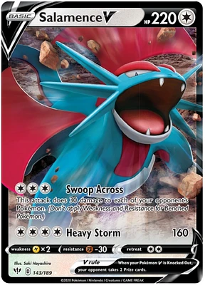 Salamence V - 143/189 - Ultra Rare