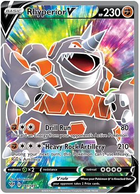 Rhyperior V - 181/189 - Full Art Ultra Rare