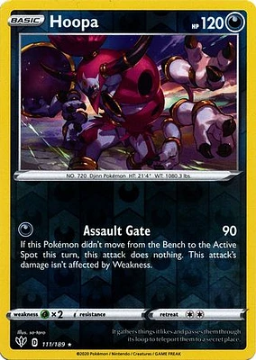 Hoopa - 111/189 - Holo Rare - Reverse Holo