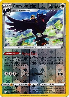 Corviknight - 156/189 - Holo Rare - Reverse Holo