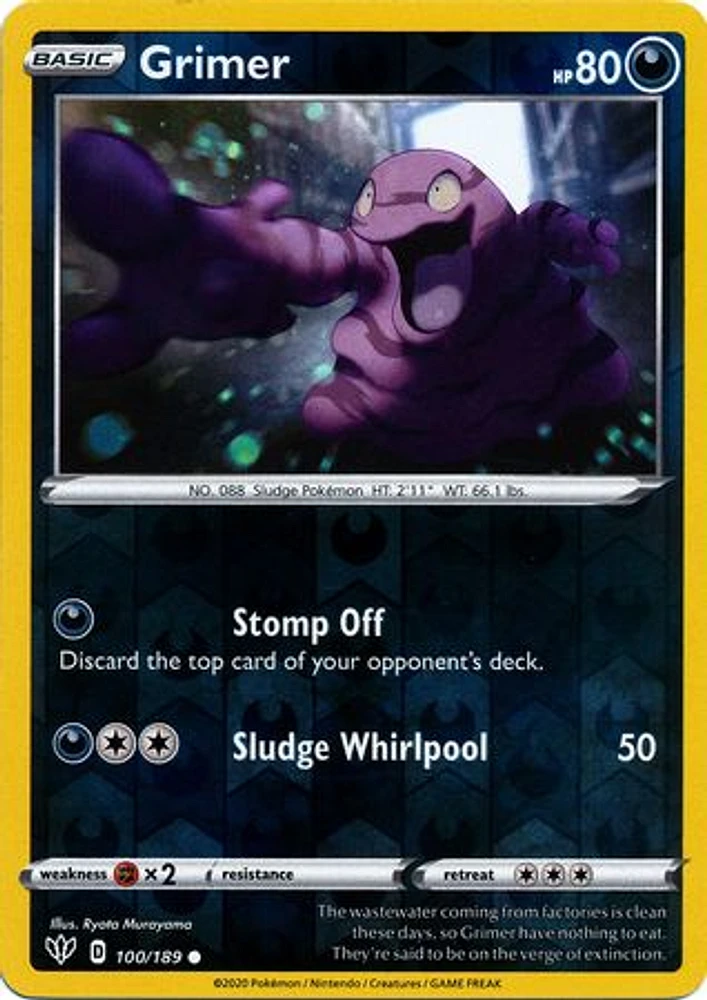 Grimer - 100/189 - Common - Reverse Holo