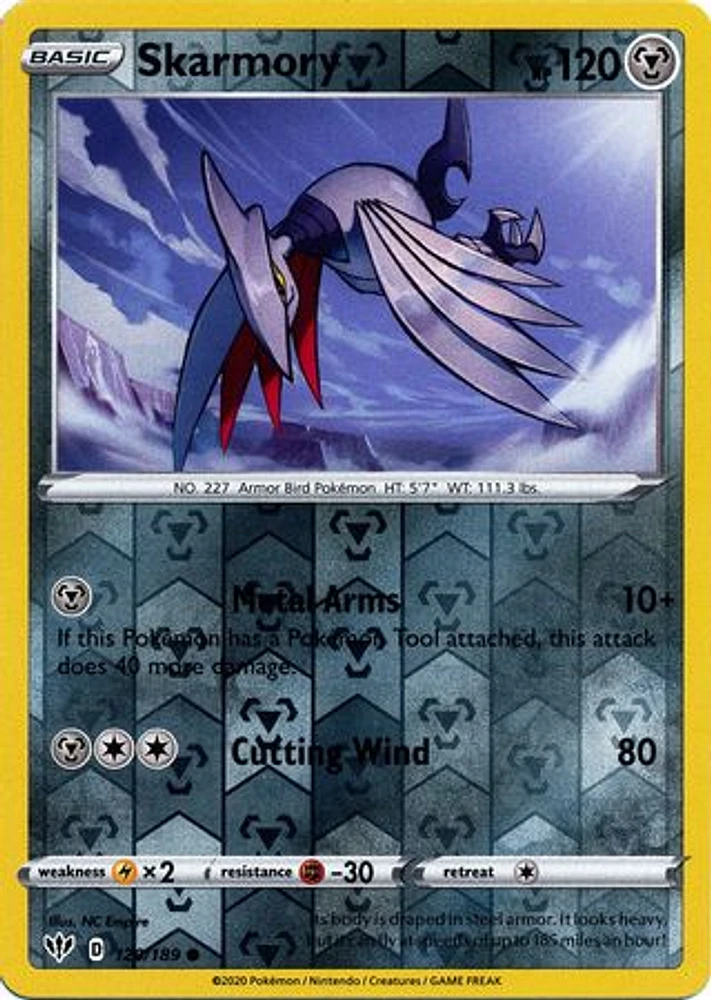 Skarmory - 120/189 - Common - Reverse Holo