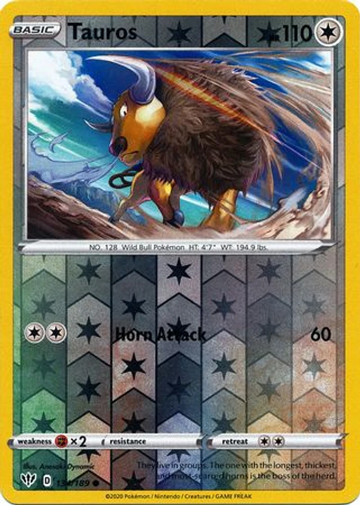 Tauros - 134/189 Common Reverse Holo