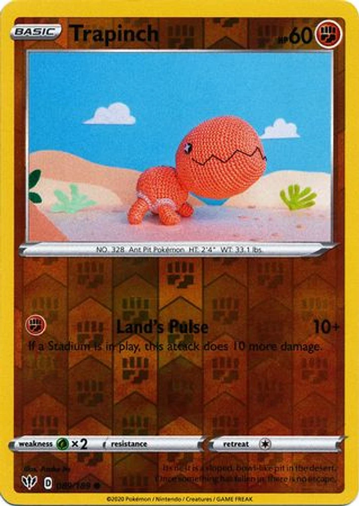 Trapinch - 089/189 - Common - Reverse Holo