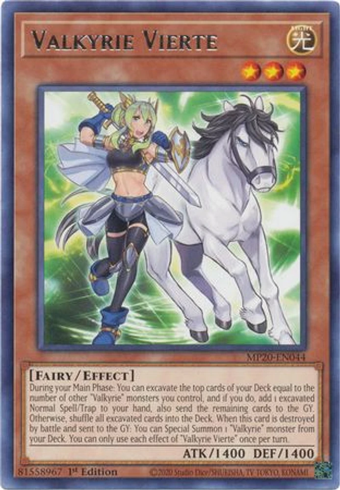 Valkyrie Vierte - MP20-EN044 - Rare - 1st Edition