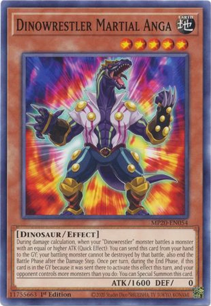 Dinowrestler Martial Anga - MP20-EN054 - Common - 1st Edition