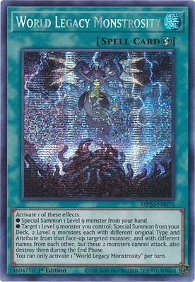 World Legacy Monstrosity - MP20-EN076 - Prismatic Secret Rare - 1st Edition