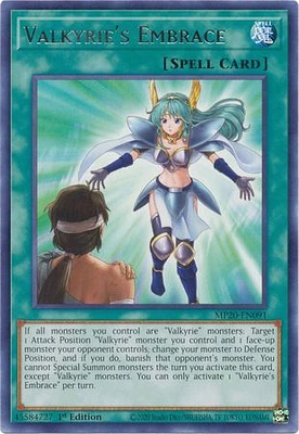 Valkyrie's Embrace - MP20-EN091 - Rare - 1st Edition