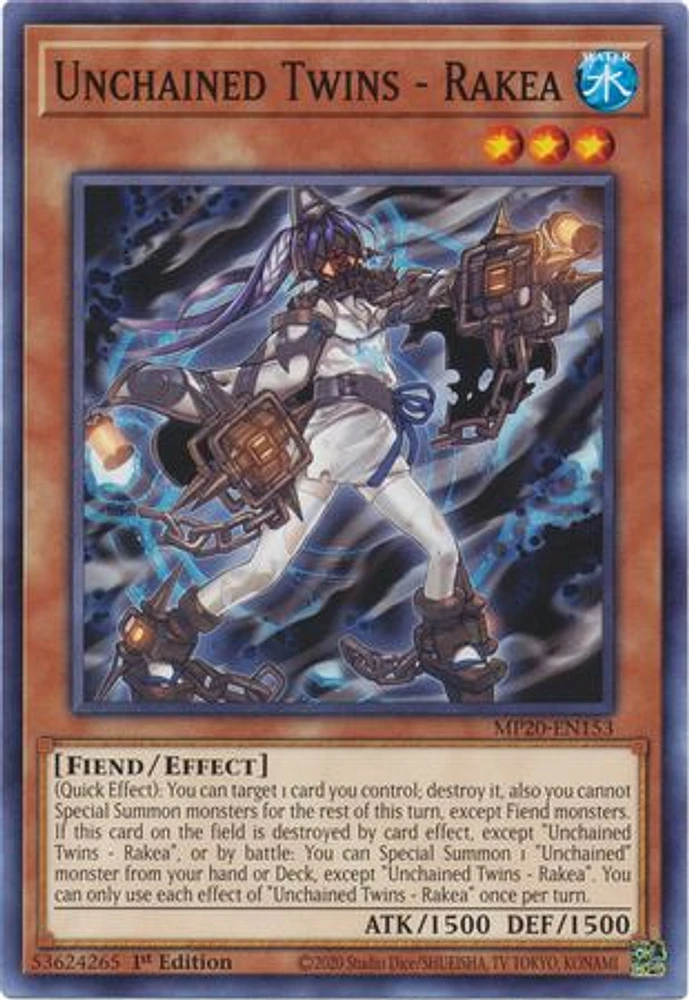 Unchained Twins - Rakea - MP20-EN153 - Common - 1st Edition