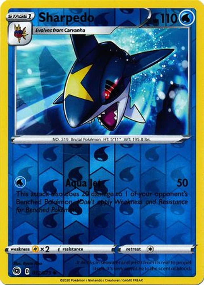 Sharpedo - 012/073 - Uncommon - Reverse Holo