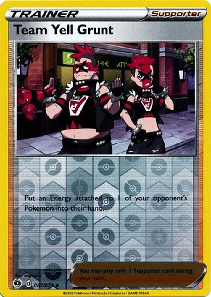 Team Yell Grunt - 067/073 Uncommon Reverse Holo