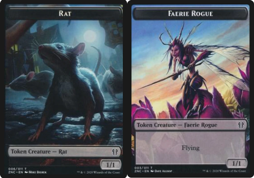 Rat Token // Faerie Rogue Token