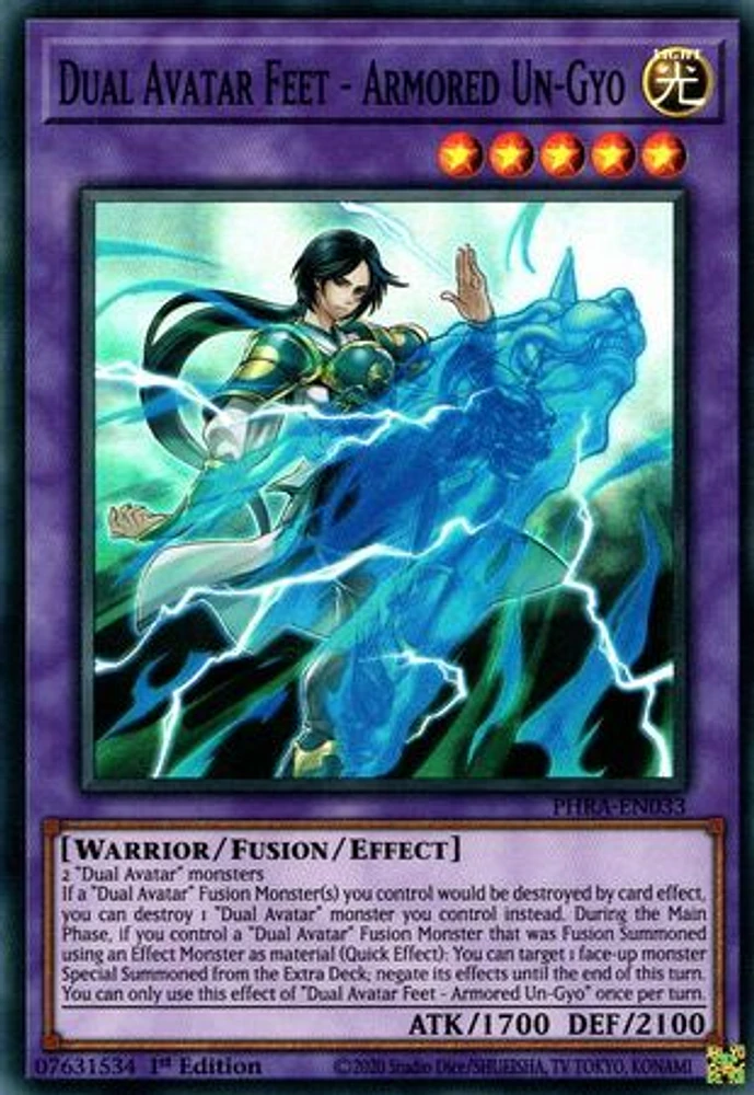 Dual Avatar Feet - Armored Un-Gyo - PHRA-EN033 - Super Rare - 1st Edition