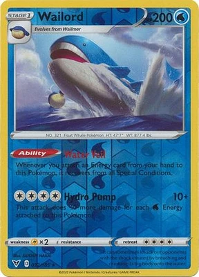 Wailord - 032/185 - Holo Rare - Reverse Holo