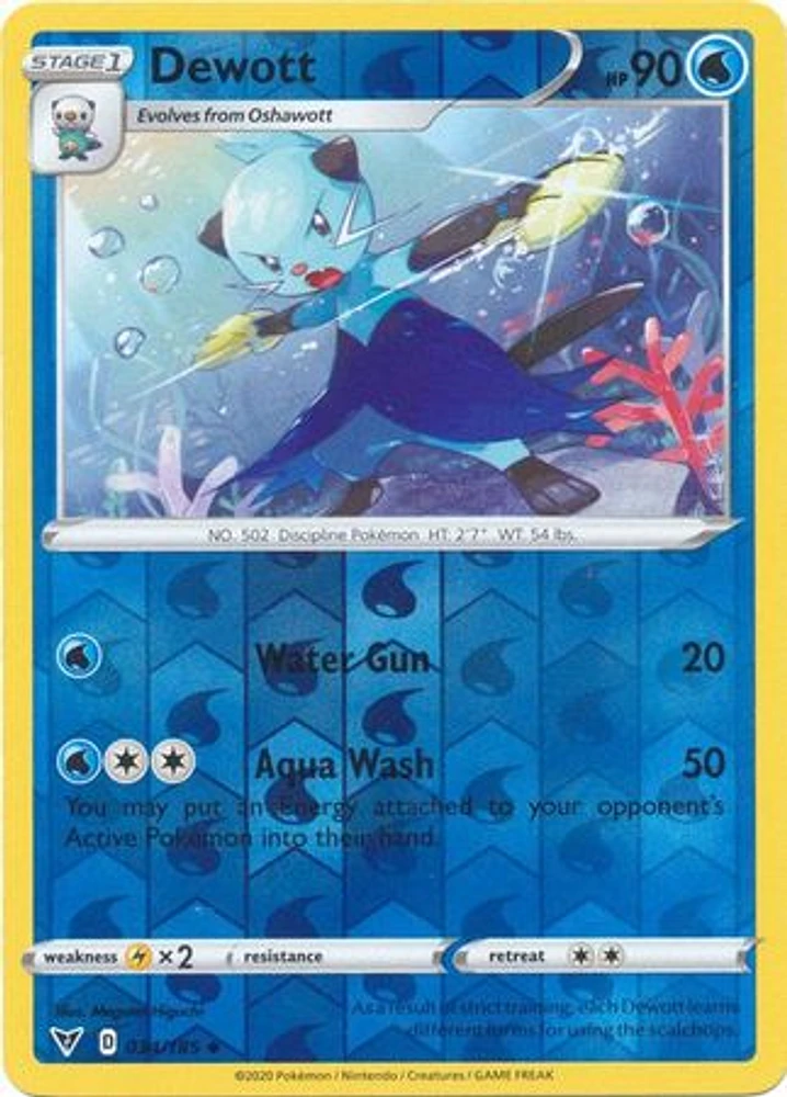 Dewott - 034/185 - Uncommon - Reverse Holo