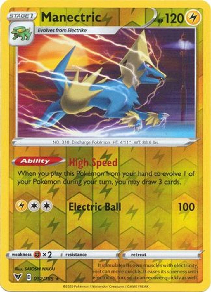 Manectric - 052/185 - Rare - Reverse Holo