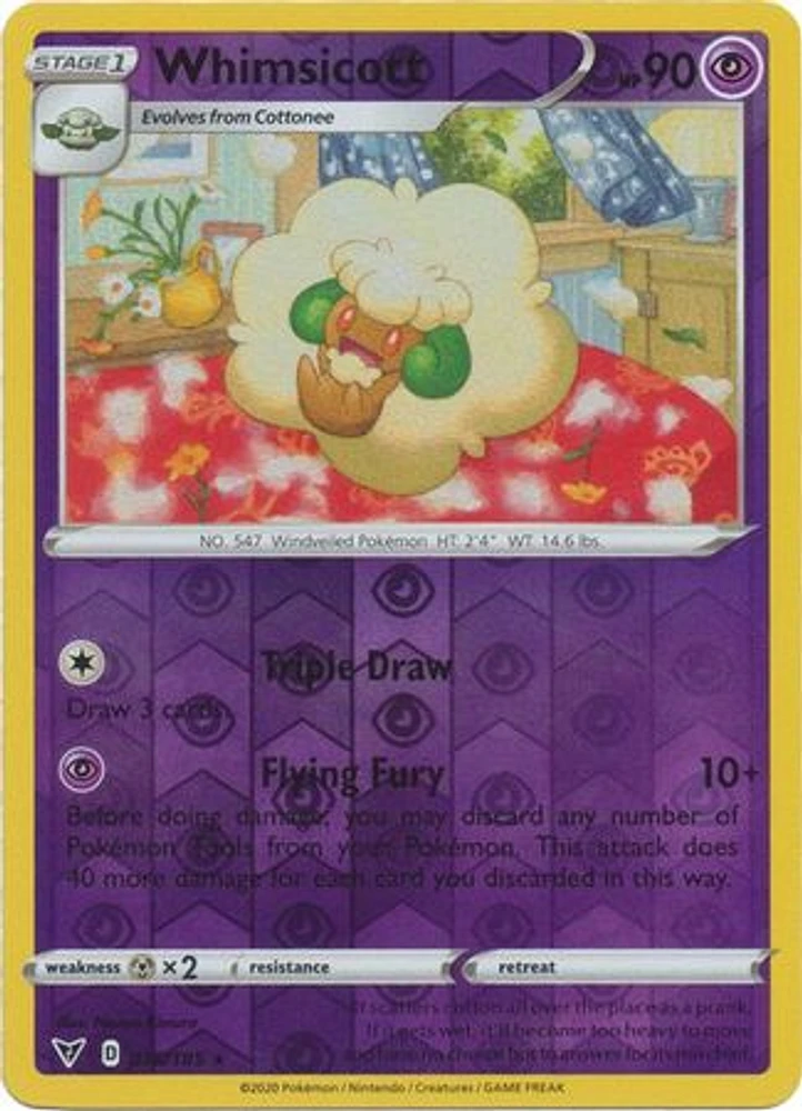 Whimsicott - 076/185 - Rare - Reverse Holo