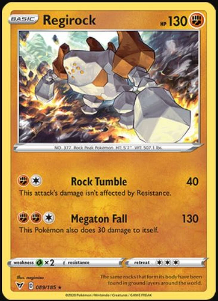 Regirock - 089/185 - Holo Rare