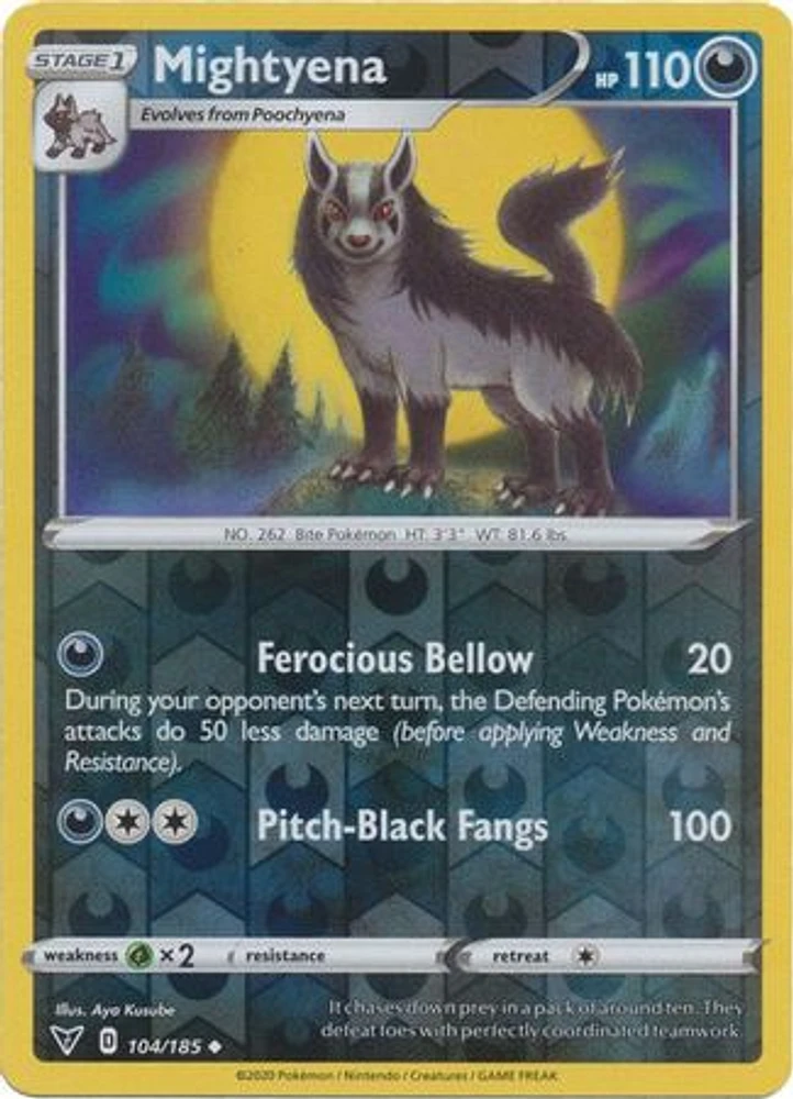 Mightyena - 104/185 - Uncommon - Reverse Holo