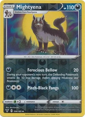 Mightyena - 104/185 - Uncommon - Reverse Holo