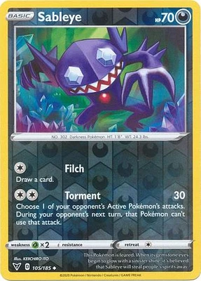 Sableye - 105/185 - Uncommon - Reverse Holo