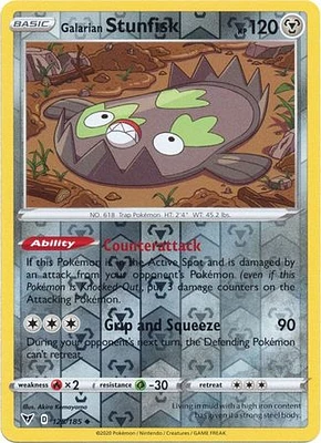 Galarian Stunfisk - 125/185 - Uncommon - Reverse Holo