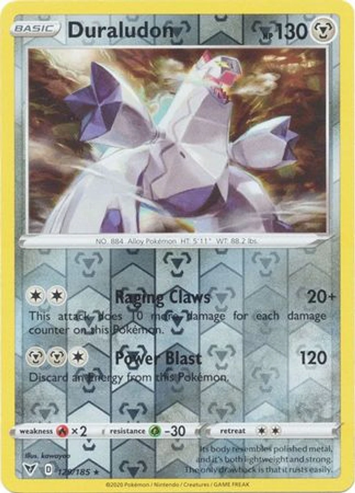 Duraludon - 129/185 - Holo Rare - Reverse Holo