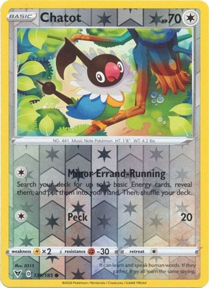 Chatot - 139/185 - Common - Reverse Holo