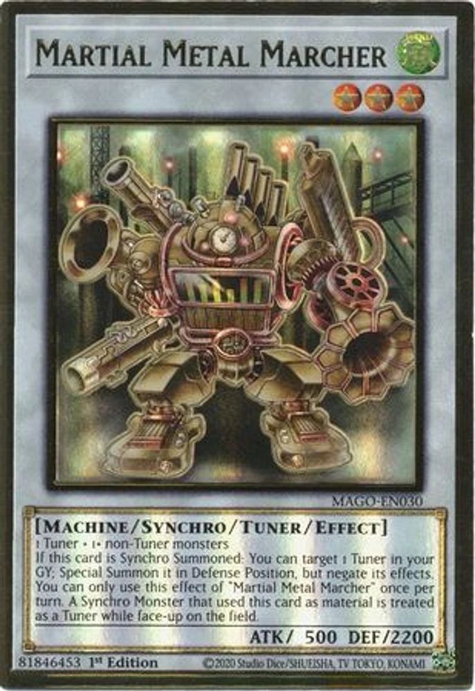 Martial Metal Marcher - MAGO-EN030 - Premium Gold Rare - 1st Edition