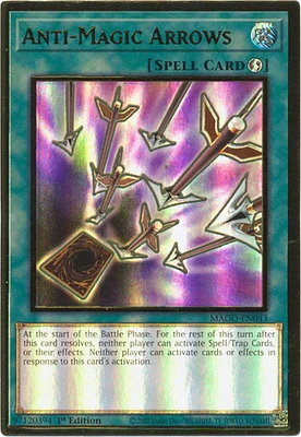 Anti-Magic Arrows - MAGO-EN043 - Premium Gold Rare - 1st Edition