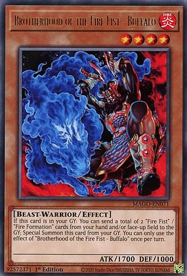 Brotherhood of the Fire Fist - Buffalo - MAGO-EN071 - Rare - 1st Edition