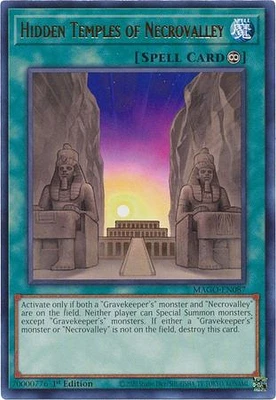 Hidden Temples of Necrovalley - MAGO-EN087 - Rare - 1st Edition