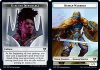 Emblem - Kaya the Inexorable // Human Warrior Token - Foil