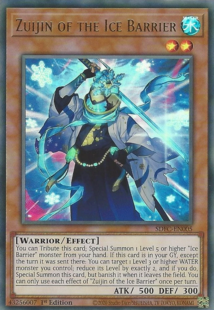 Zuijin of the Ice Barrier - SDFC-EN005 Ultra Rare 1st Edition