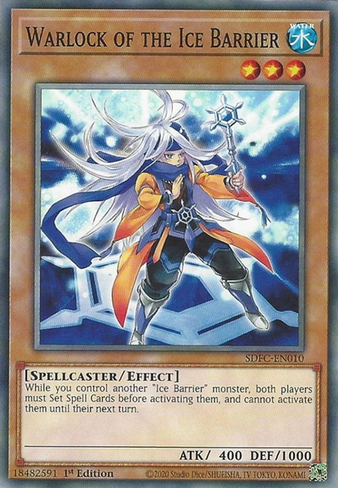 Warlock of the Ice Barrier - SDFC-EN010 - Common - 1st Edition